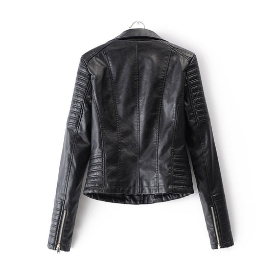 Shopnory | Lyrica Enganliegende Motorradjacke mit Reißverschluss für Damen