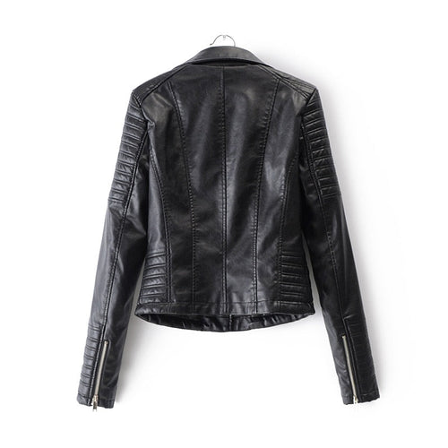 Shopnory | Lyrica Enganliegende Motorradjacke mit Reißverschluss für Damen