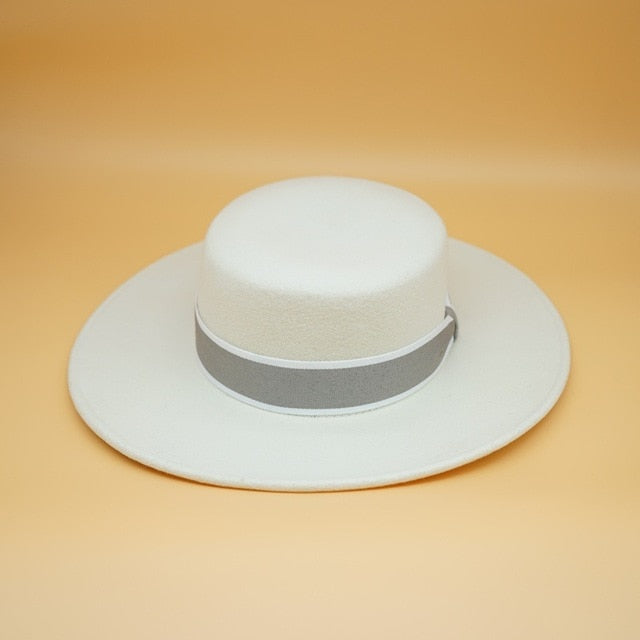 Schleife Weißer Wollhut