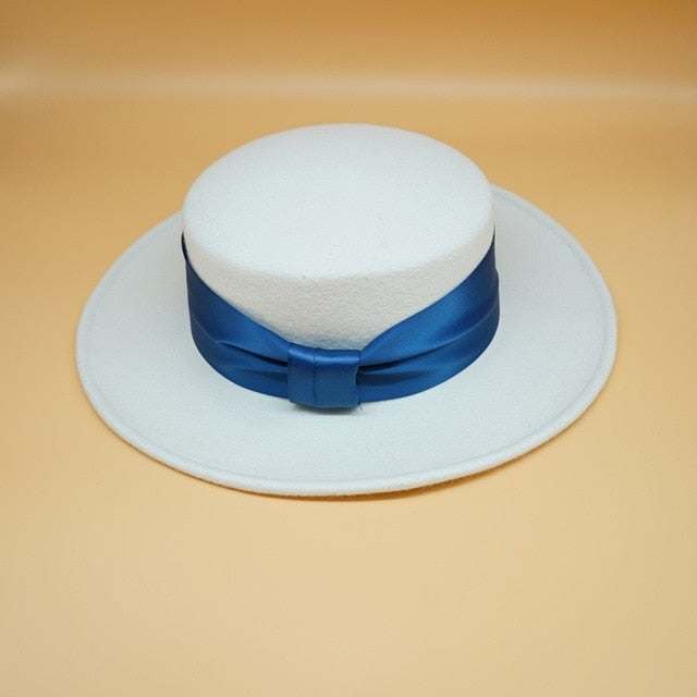 Schleife Weißer Wollhut