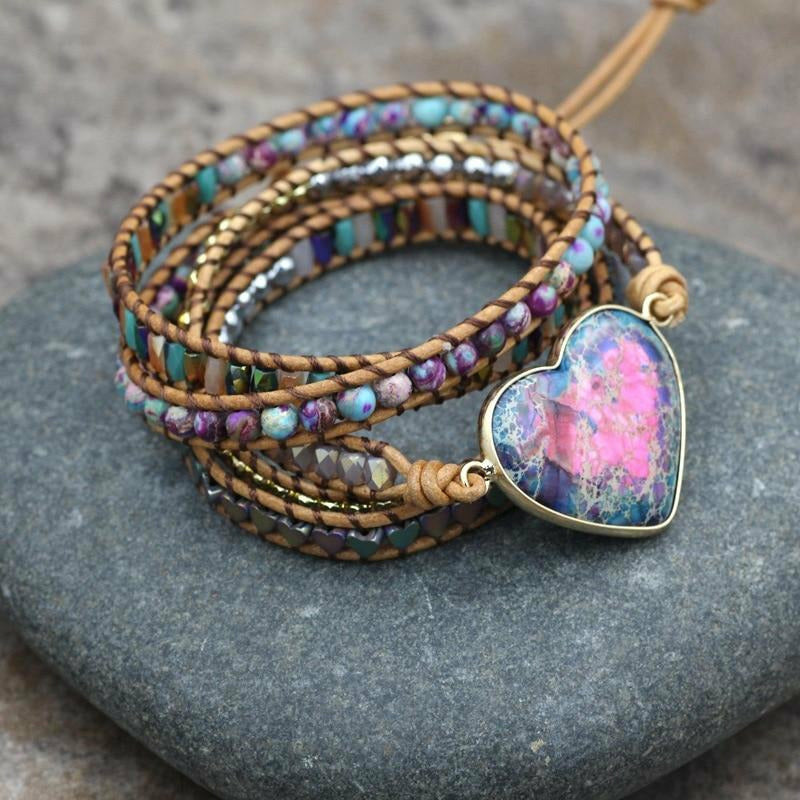 Handgemachtes Buntes Naturstein Armband | Shop Nory