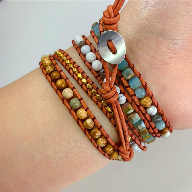 Naturstein Kristall Böhmisches Armband | Shop Nory
