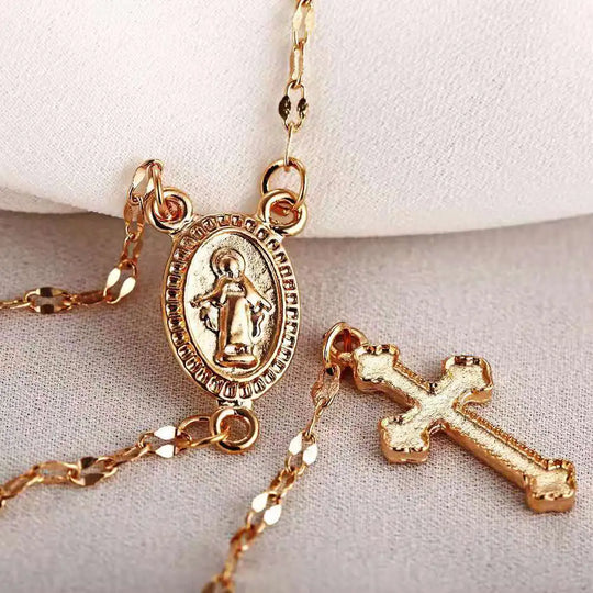 Elegante Rosenkranz Kette für Damen
