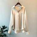 Damen Satin Bluse
