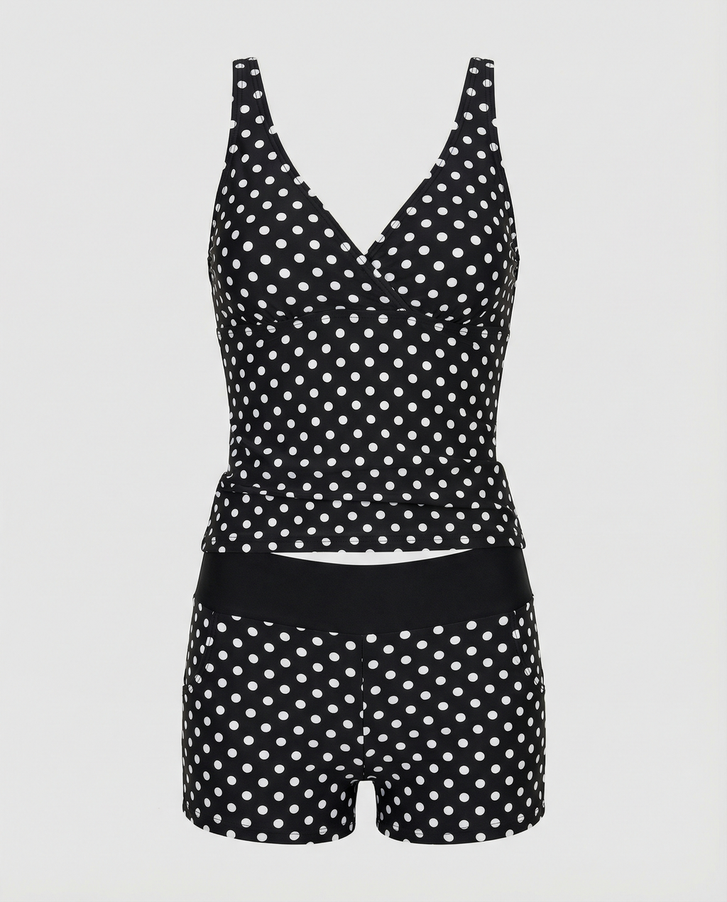 Figurschmeichelnder Damen-Tankini, Tankini-Oberteil & Modische Shorts