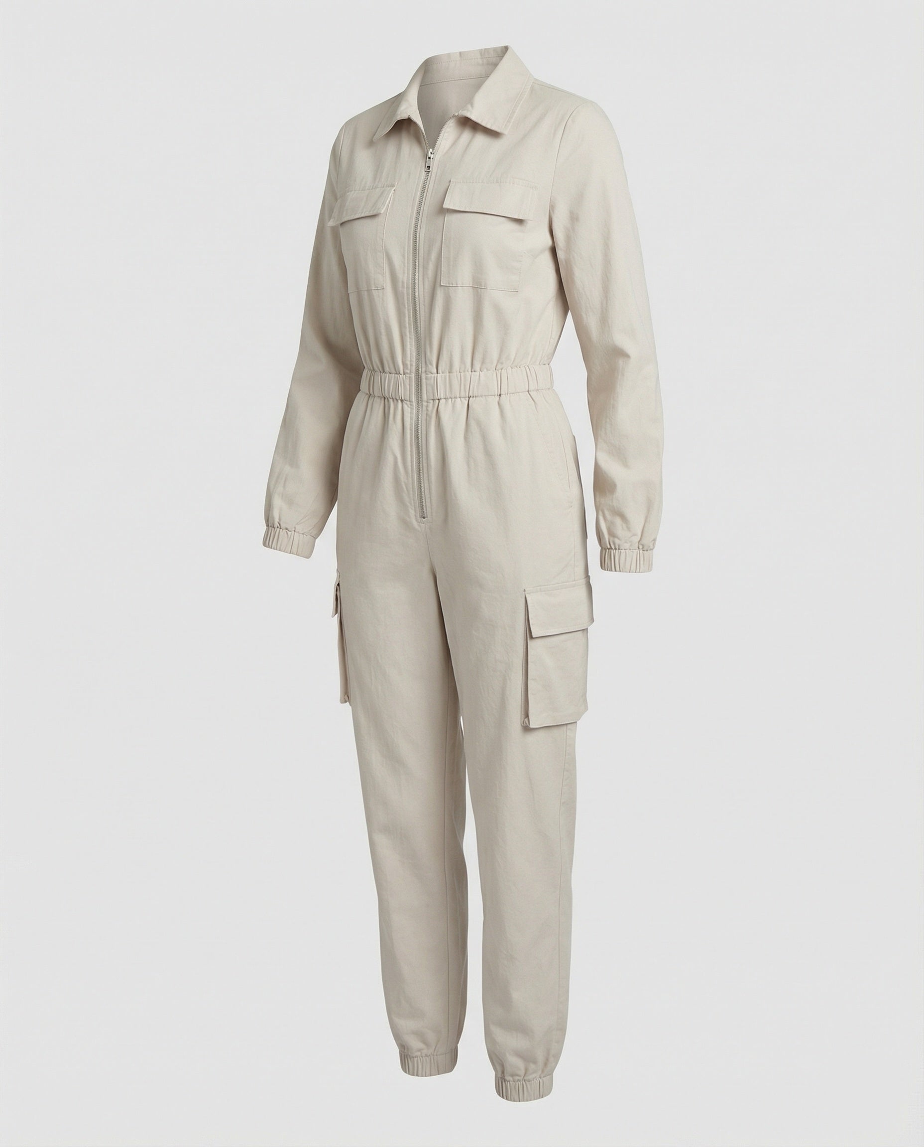 Damen Jumpsuit Elegant mit Cargo Taschen