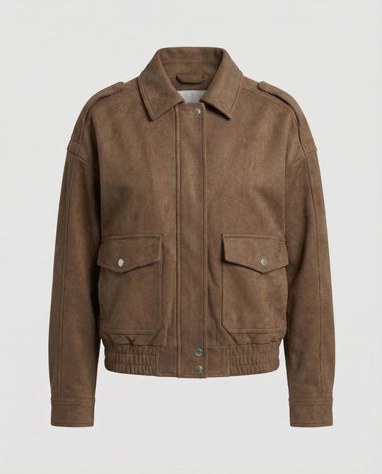 Freizeitkleidung Damen Samtjacke Locker