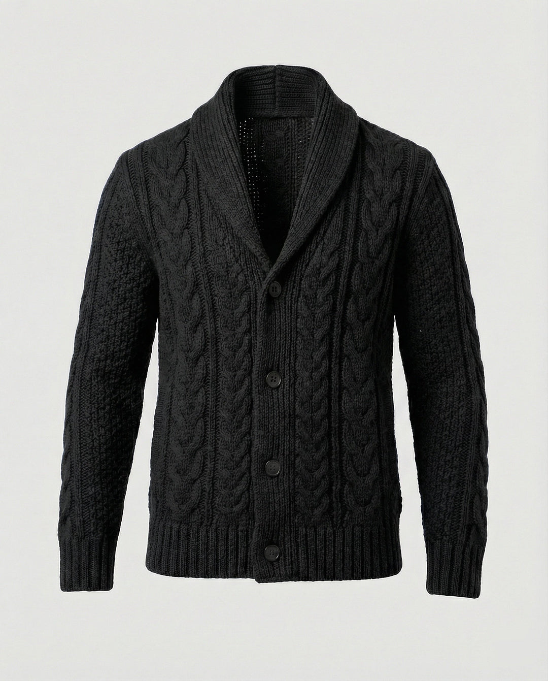 Warme Zopfmuster Strickjacke