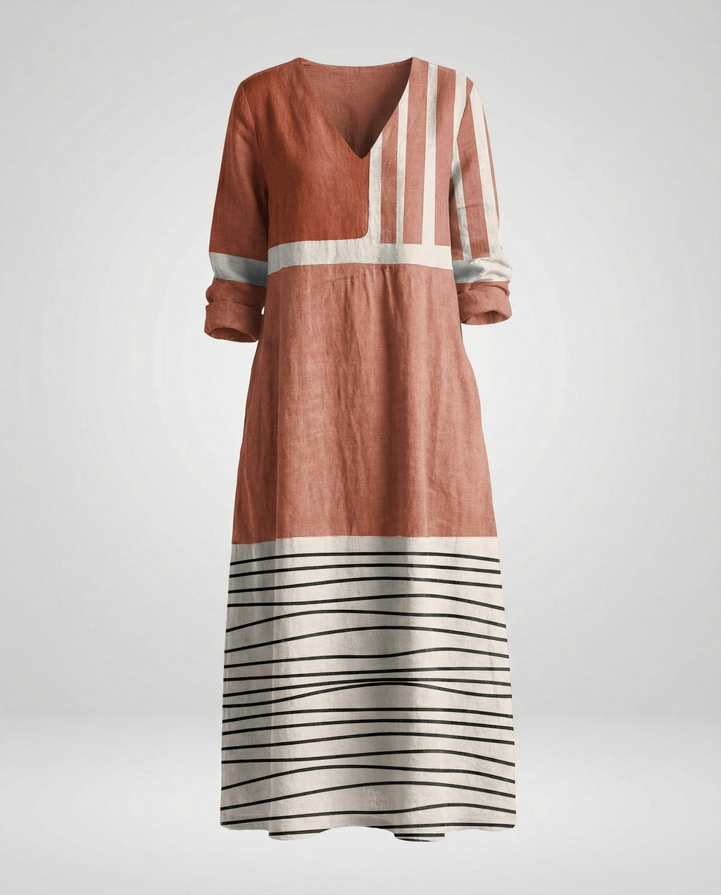 Boho Maxikleid Sommer Damen Taschen