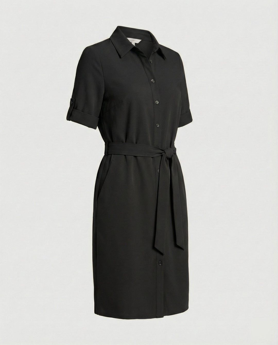 Knielanges Hemdblusenkleid Mit Taschen Damen