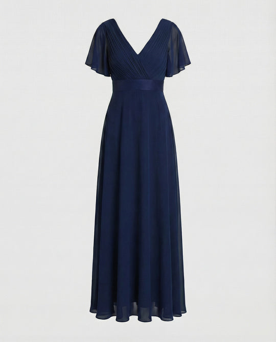 Damen Abendkleid lang Chiffon elegant