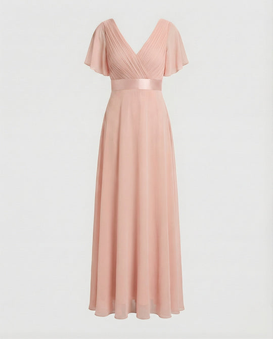 Damen Abendkleid lang Chiffon elegant