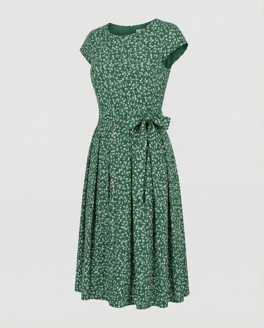 Damen Midi-Kleid mit Taillengürtel
