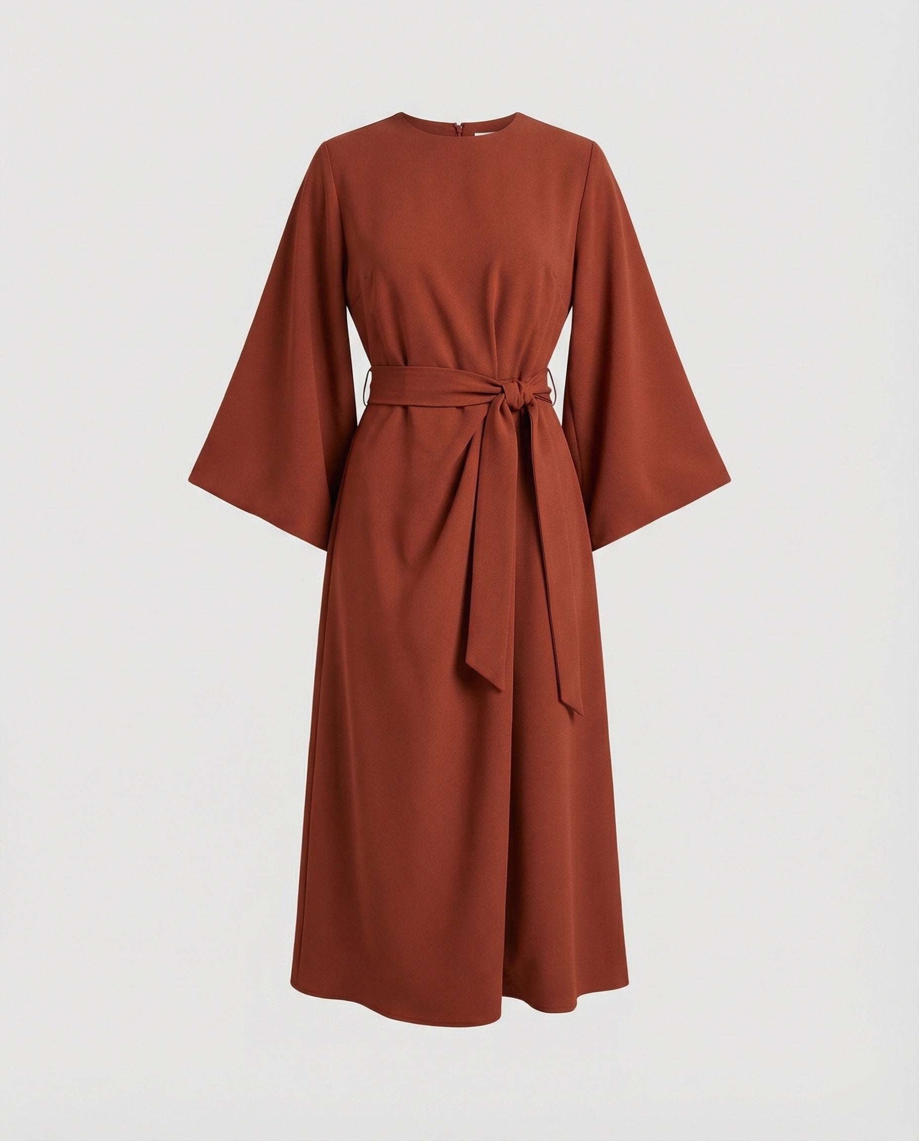 Elegantes Kleid mit Laternenärmeln und Gürtel