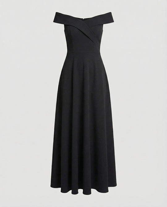 Elegantes Off-Shoulder Langes Catwalk Abendkleid