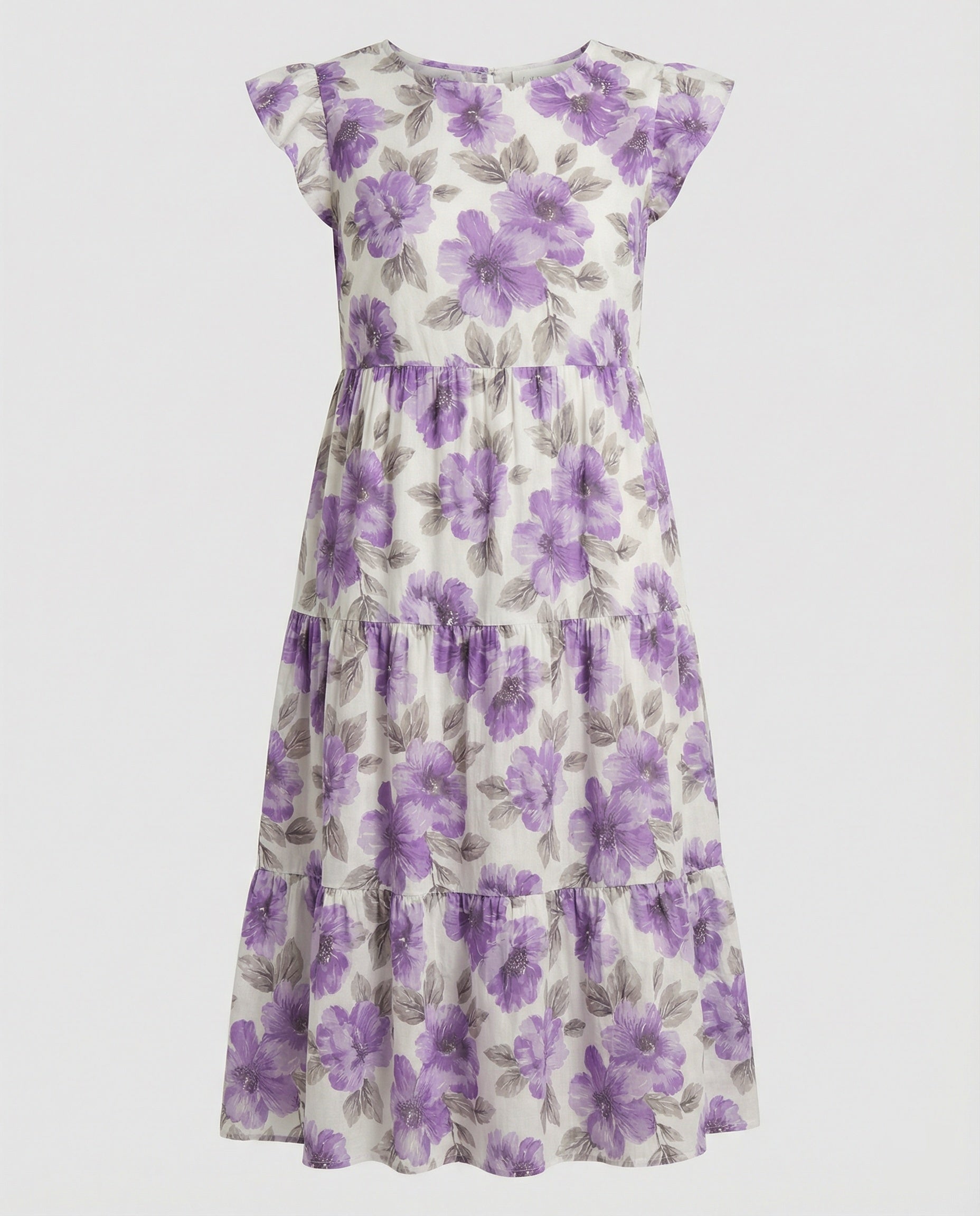 Damen Sommerkleid knielang mit Volant