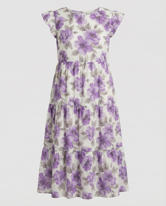 Damen Sommerkleid knielang mit Volant