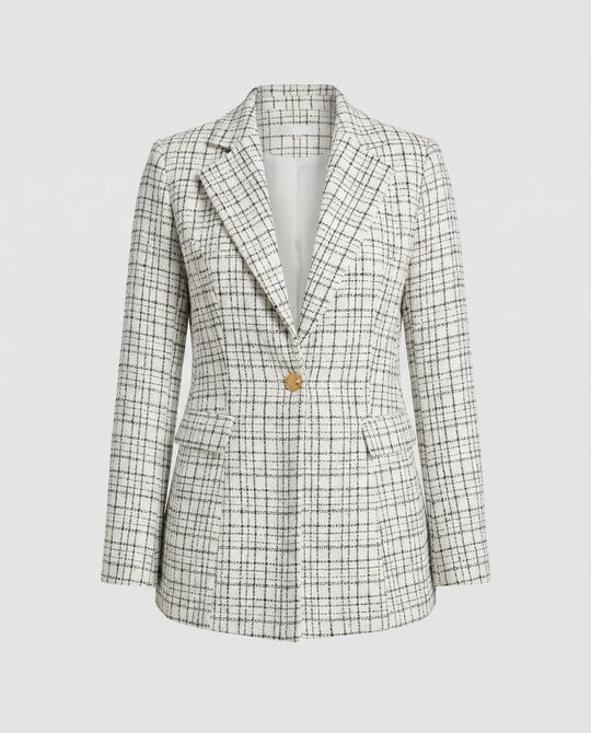 Damen Blazer Hahnentritt tailliert