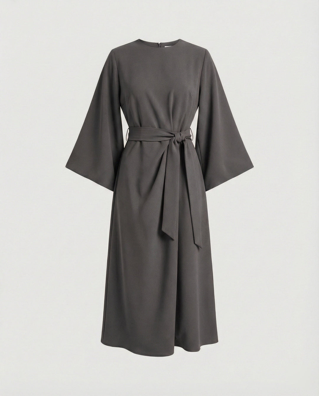 Elegantes Kleid mit Laternenärmeln und Gürtel