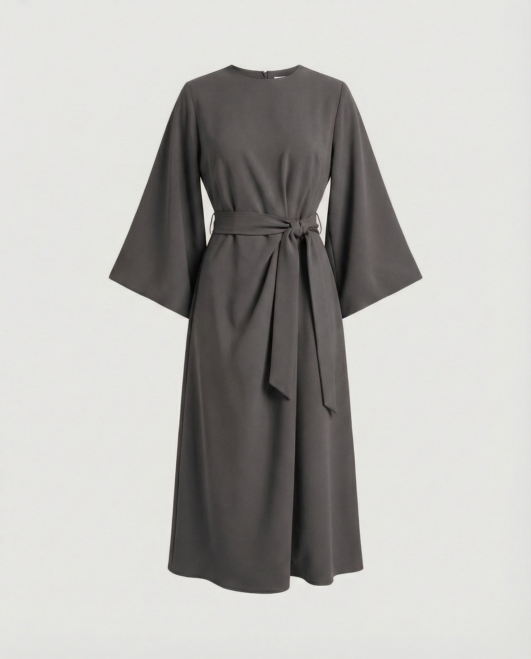 Elegantes Kleid mit Laternenärmeln und Gürtel