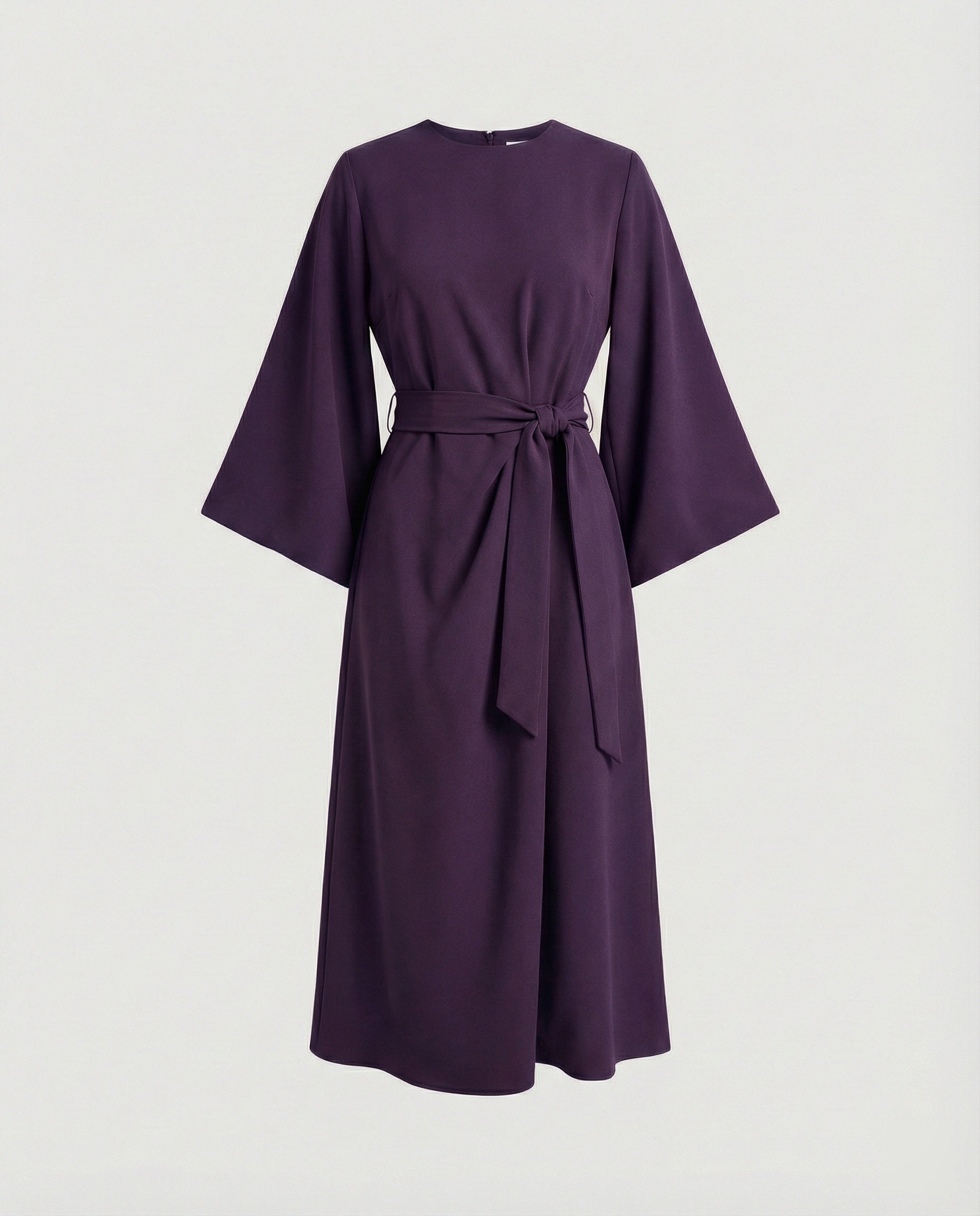 Elegantes Kleid mit Laternenärmeln und Gürtel