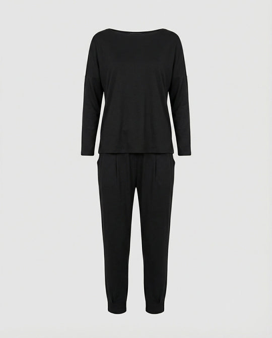 Jogginganzug Damen Lounge-Set mit weiten Ärmeln und Taschen