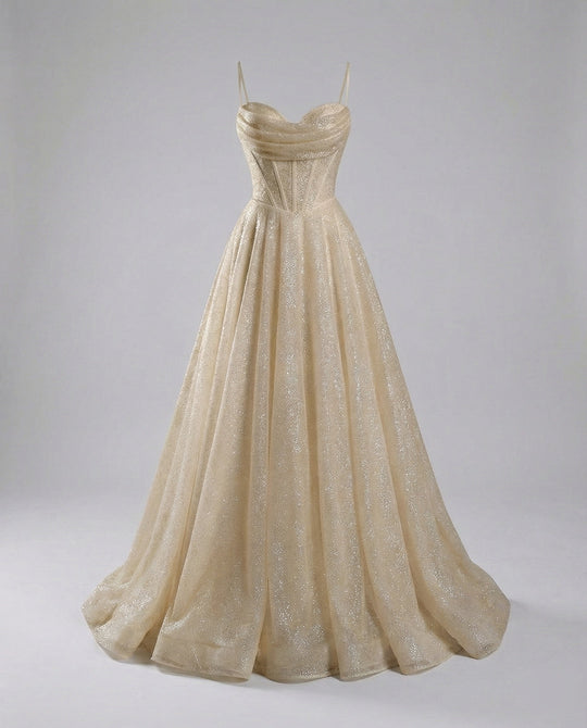 Glitter Ballkleid mit Schnürung