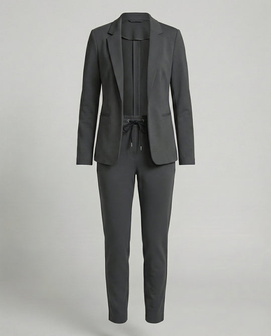 Damen Hosenanzug Mit Offenem Blazer Und Hose
