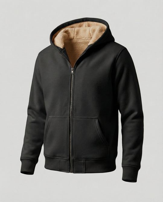 Warmer Fleecegefütterter Winterhoodie für Herren