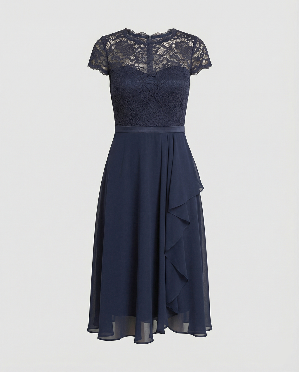 Durchsichtiges kurzärmeliges elegantes Kleid