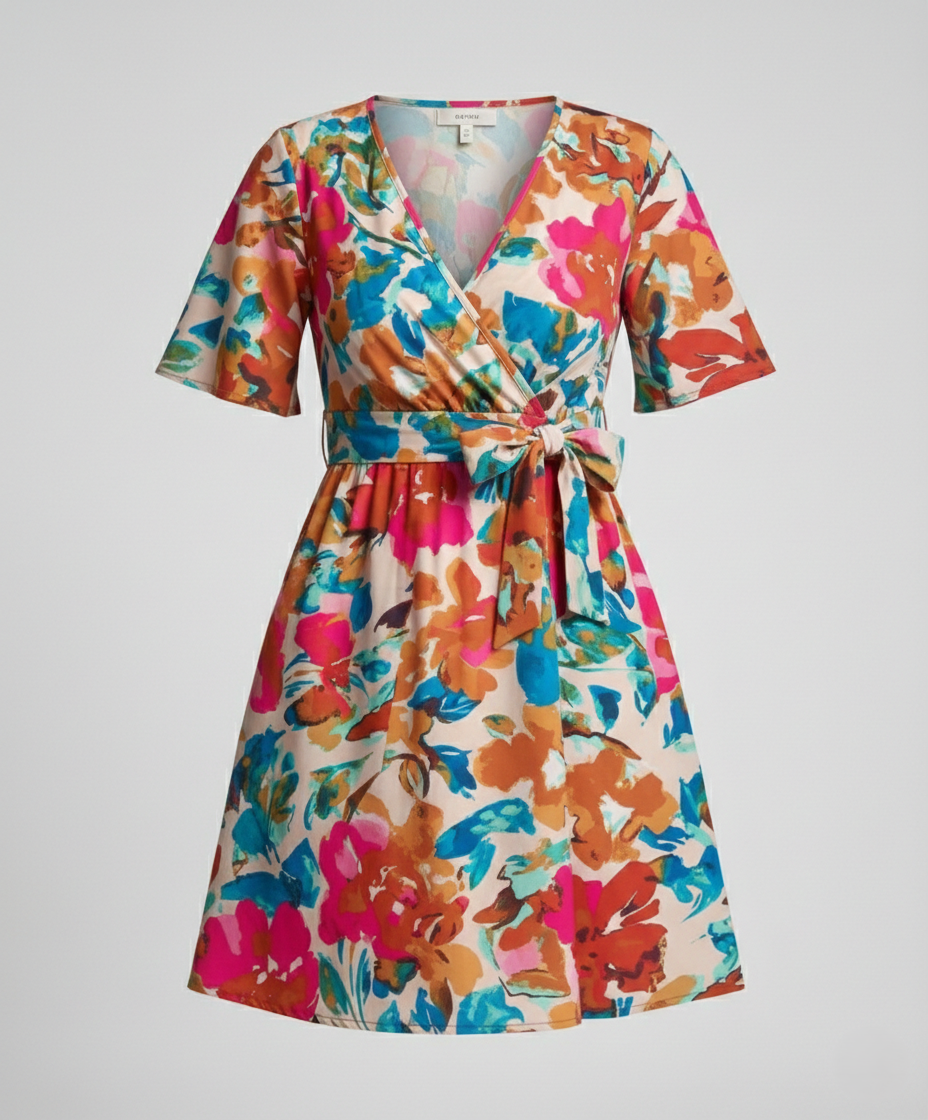 Sommerkleid Damen Kurz Volant