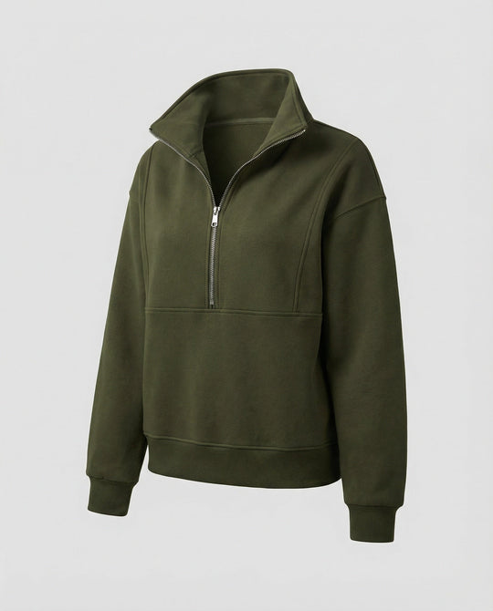Jogginganzug Damen sportlich elegant mit Oversize-Hoodie und hohem Kragen