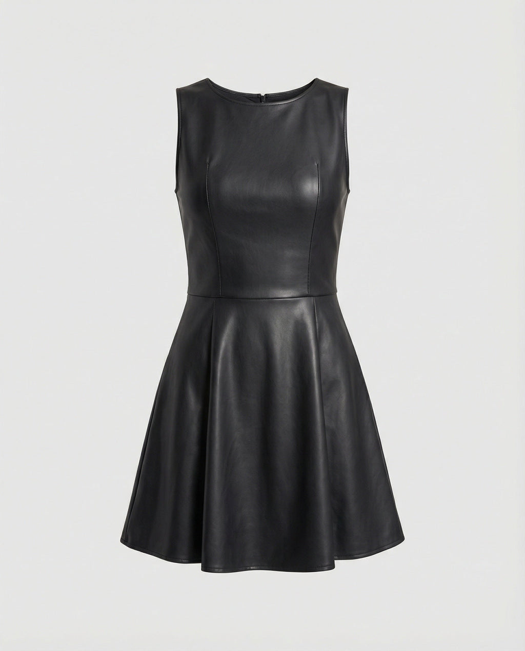 Damen Lederkleid mit schwingendem Rock