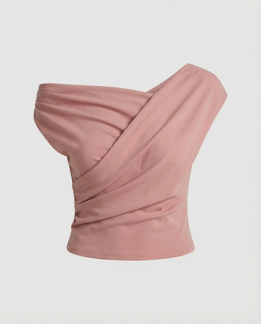 Damen Elegantes Drapiertes Oberteil mit asymmetrischem Schnitt