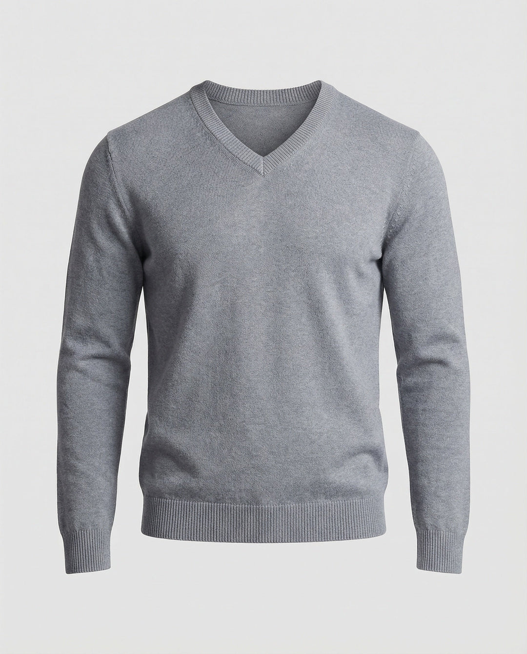 Herren V-Ausschnitt Feinstrickpullover