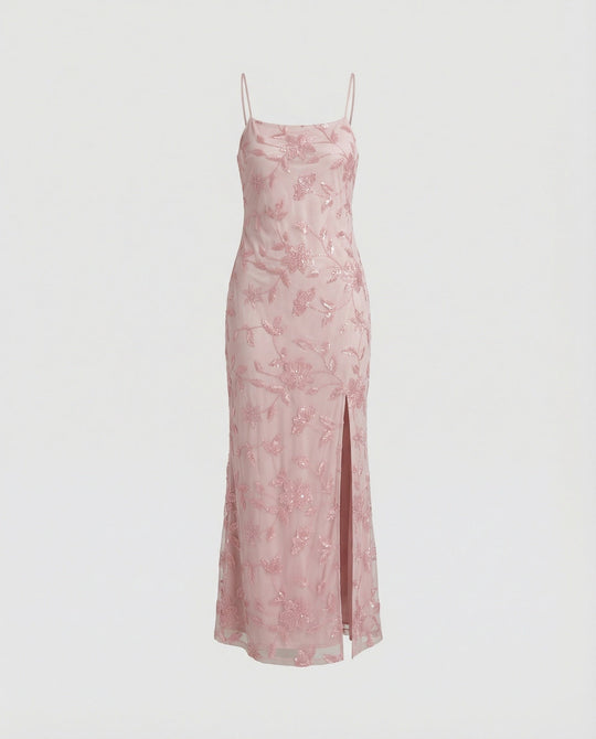 Damen Abendkleid elegant Spaghettiträger