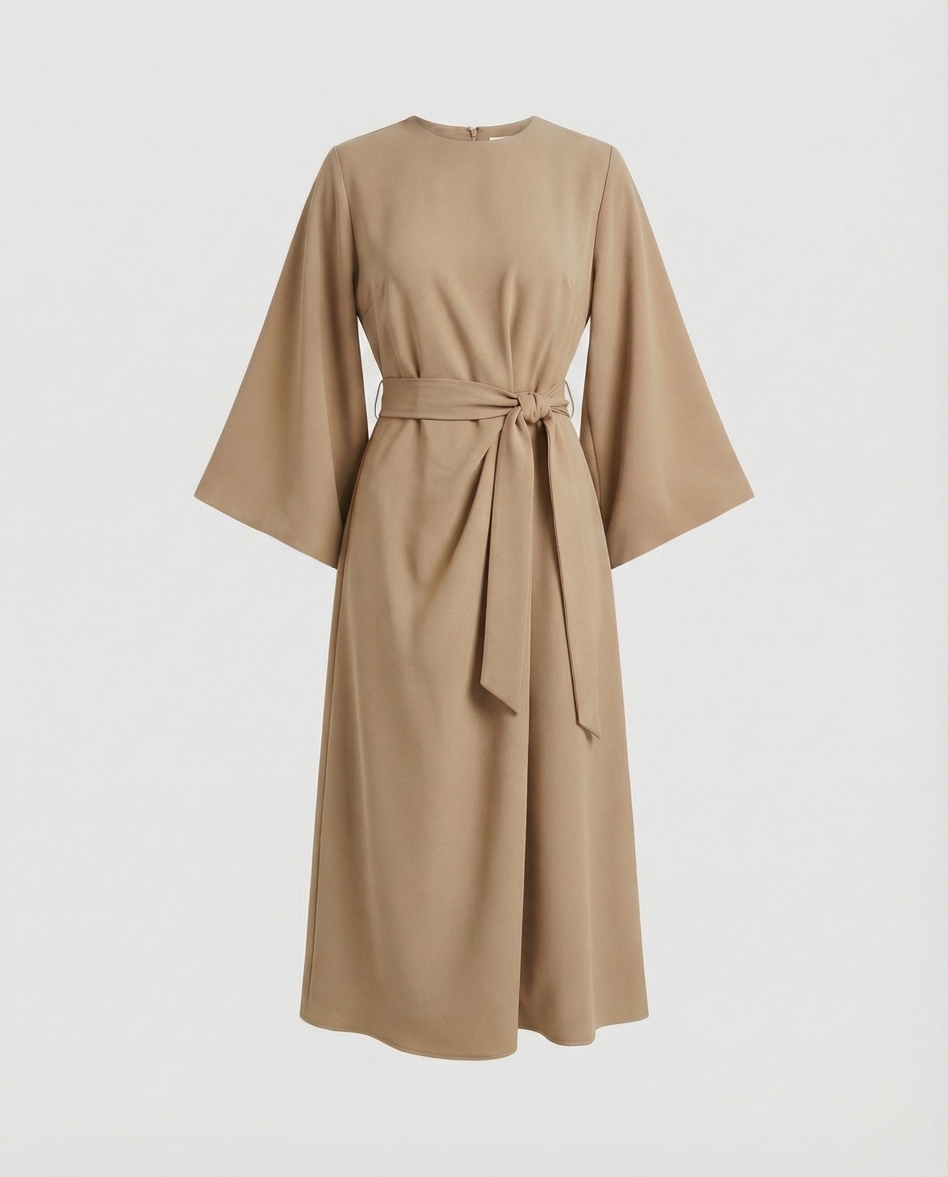 Elegantes Kleid mit Laternenärmeln und Gürtel
