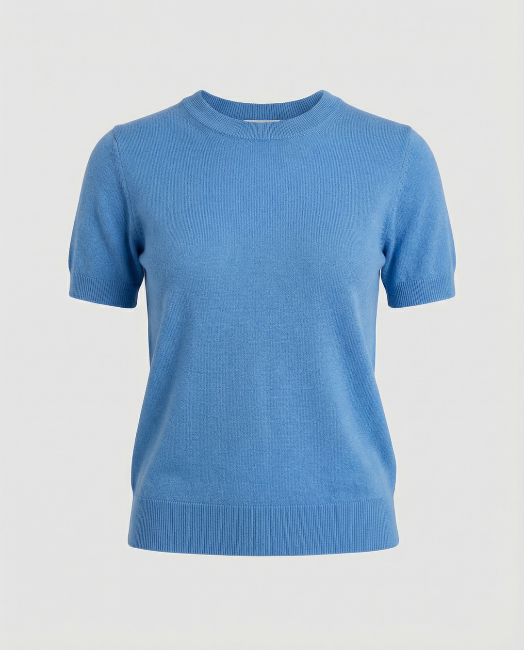 Damen Feinstrickpullover mit Kurzarmiger Silhouette und Weich Fließendem Material