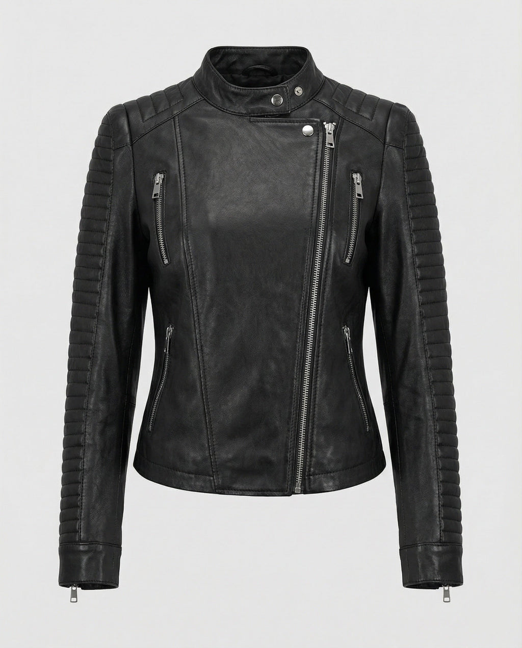 Damen Lederjacke Stilvoll Zeitlos