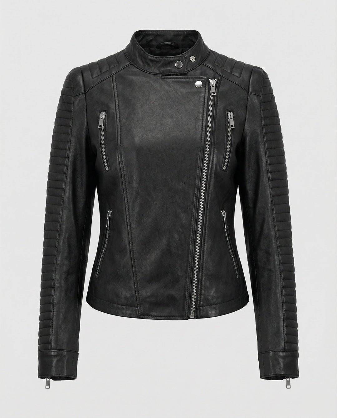 Damen Lederjacke Stilvoll Zeitlos