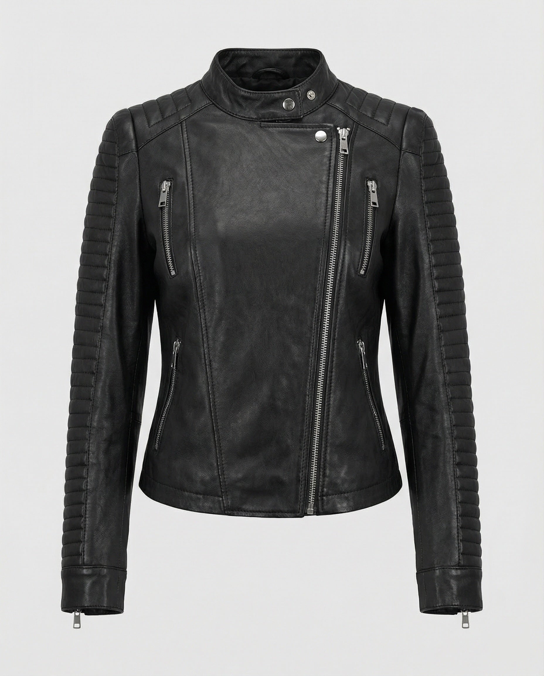 Damen Lederjacke Stilvoll Zeitlos