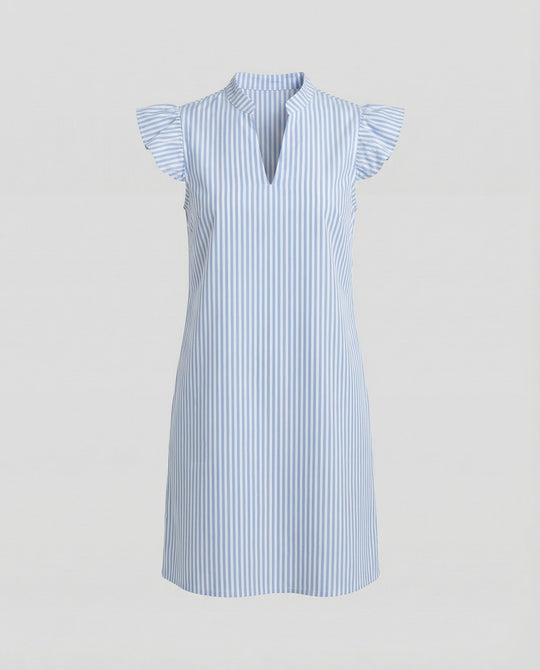 A-Linien Kleid Mit Rüschenärmeln Damen