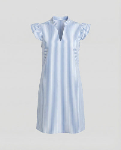 A-Linien Kleid Mit Rüschenärmeln Damen