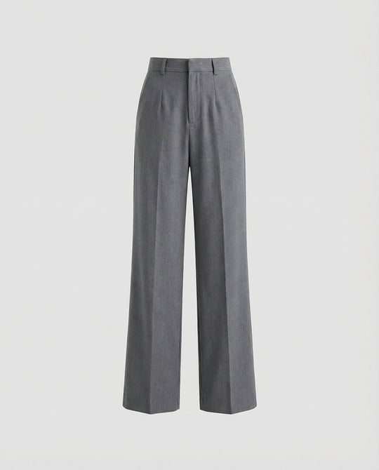 Damen weite Stoffhose mit Bügelfalte