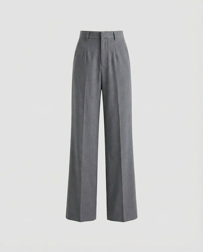 Damen weite Stoffhose mit Bügelfalte