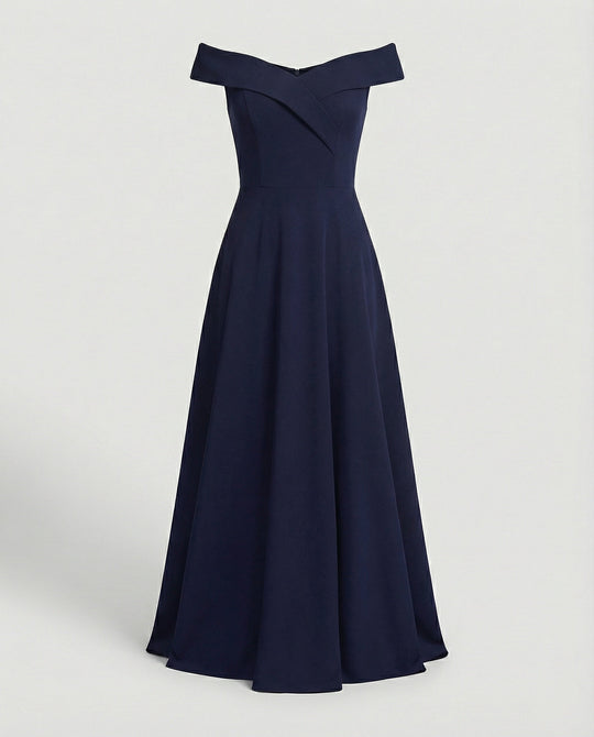 Elegantes Off-Shoulder Langes Catwalk Abendkleid