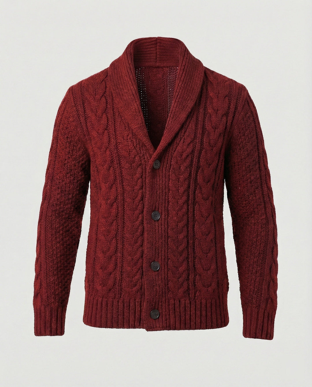 Warme Zopfmuster Strickjacke