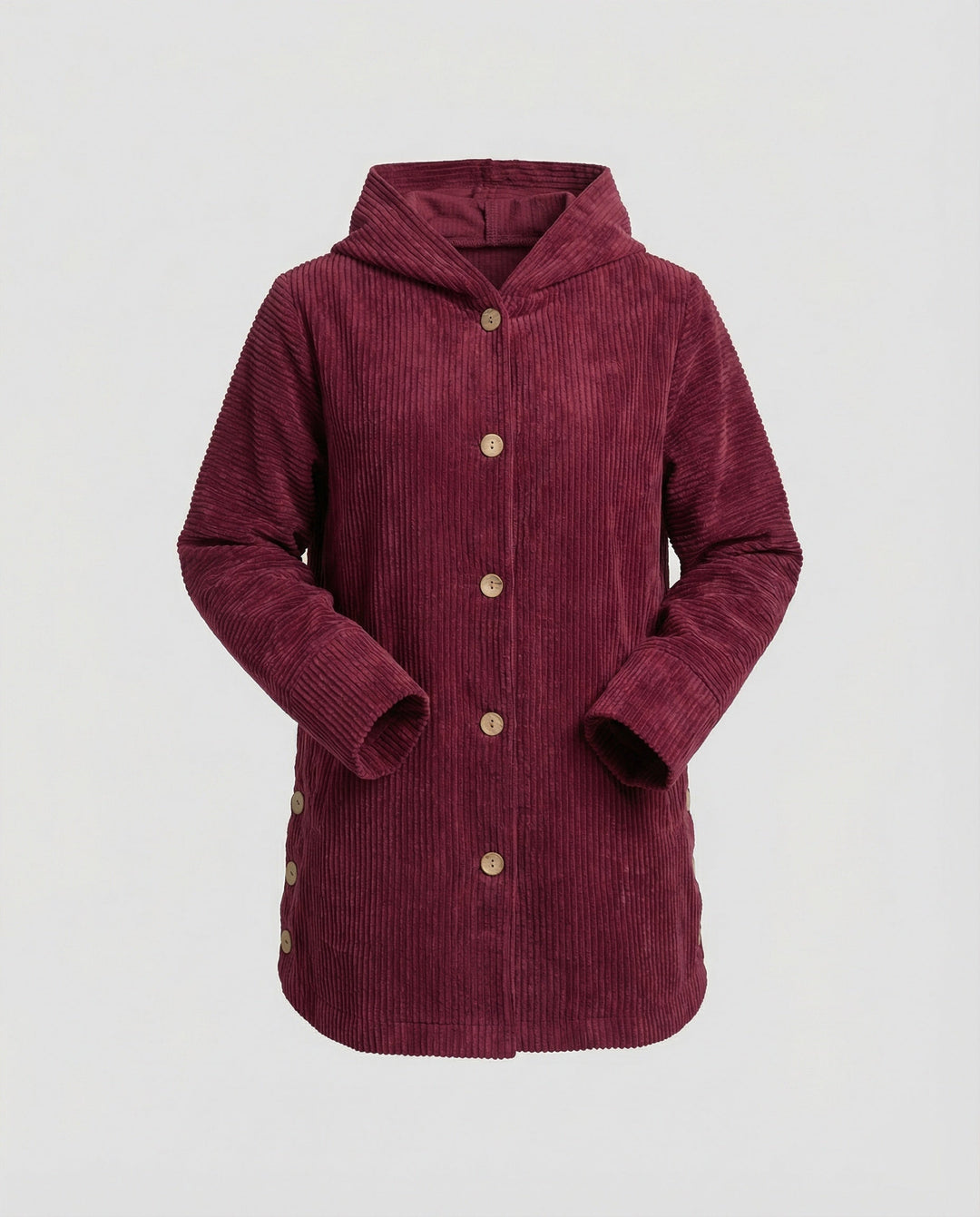Damen Cord-Kapuzenjacke