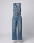 Damen Jumpsuit mit weit geschnittenen Beinen und eleganter Knopfleiste