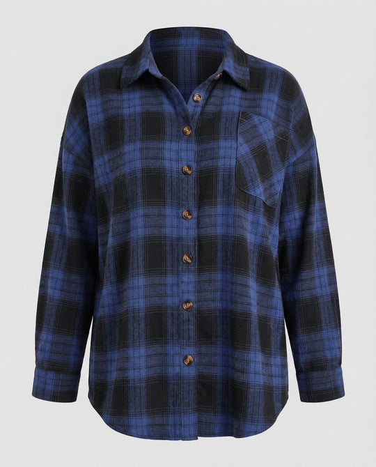 Damen Hemdjacke Flanell weit